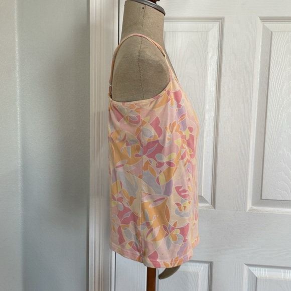 Vintage Y2K gap pink Cami cotton adjustable straps stretch shelf bra womens L - Picture 2 of 8
